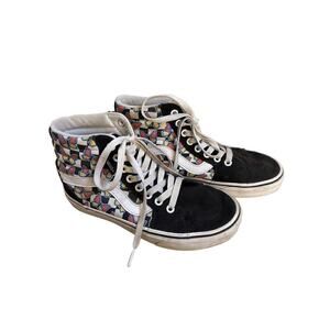 Vans Filmore Butterfly High Top, Checkerboard skate shoe, womens size 6